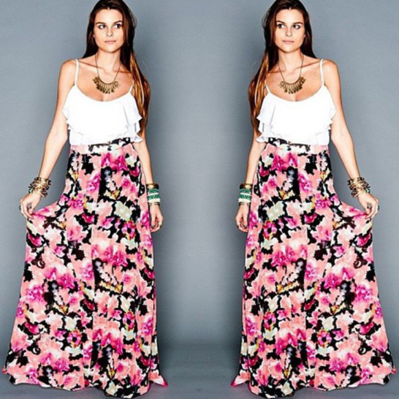 SHOW ME YOUR MUMU Floral Maxi Skirt - Picture 2 of 3